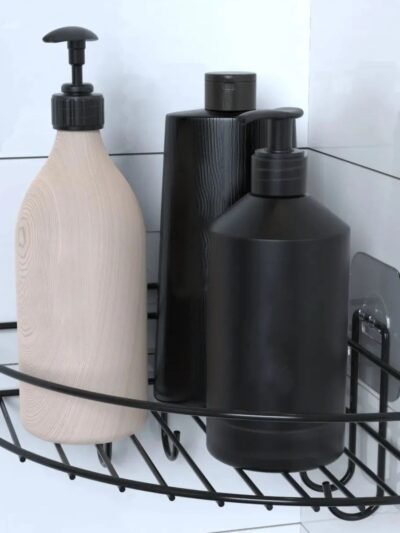 Buffer Yapışkanlı Banyo Köşeliği Kancalı Köşe Rafı Duş Şampuanlık Duvar Düzenleyici Organizer Raf