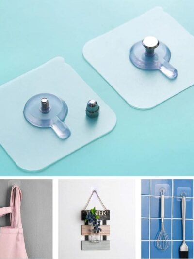 5 Li Yapışkanlı Mutfak Banyo Raf Tutucu Askı Pin Çerçeve Çok Amaçlı Askısı