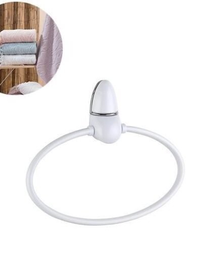 Buffer Oval Yuvarlak Halka Havluluk Dekoratif El Havlusu Tutacağı Askısı