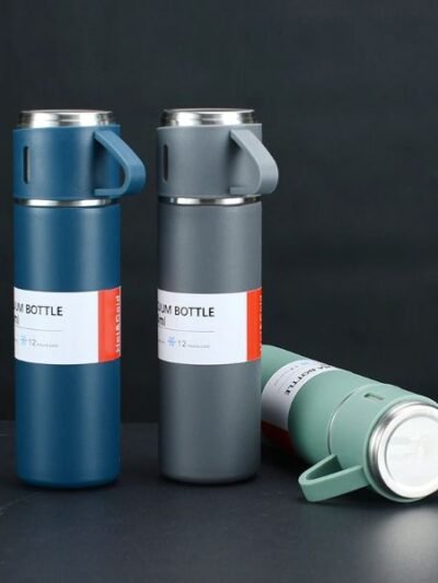 Paslanmaz Çelik Bardaklı Termos Seti 500 Ml