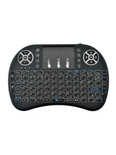 Smart Tv Box Ps3 Uyumlu Kablosuz Dokunmatik Işıklı Şarjlı Touchpadli Mini Q Klavye